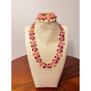J.Crew Retired Multicolor Statement Necklace/Bracelet Set - PreOwned